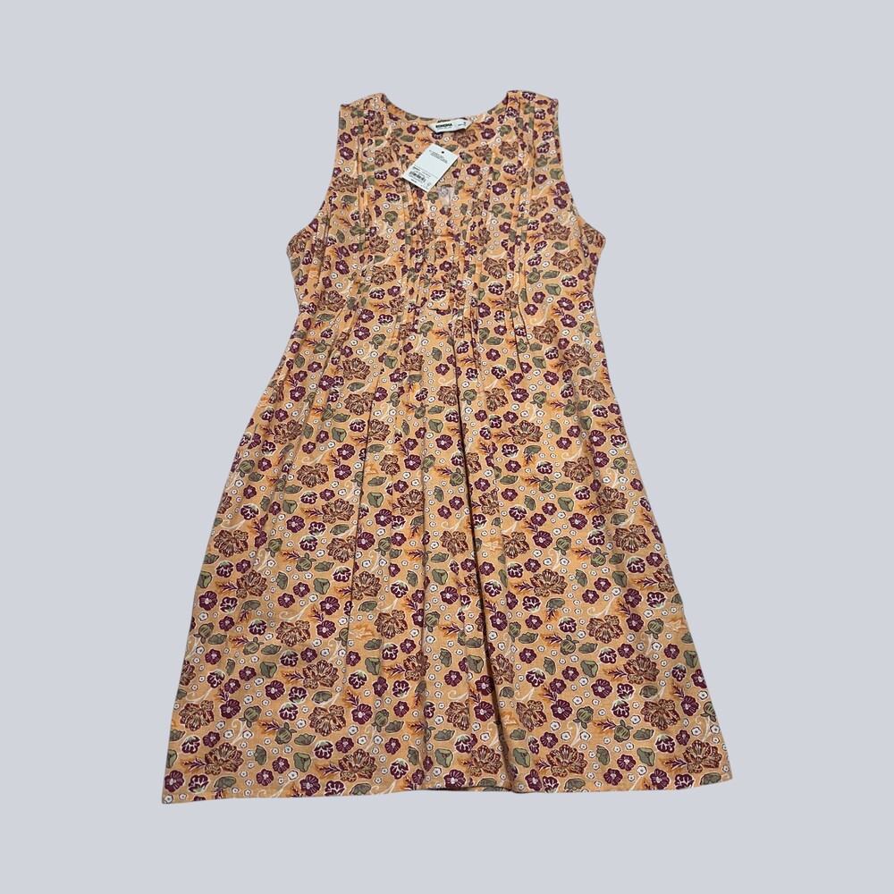 Sonoma Women’s Floral Midi Dress Size M NWT Linen Blend Sleeveless Pockets